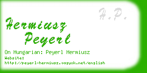 hermiusz peyerl business card